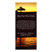 水の木のラックカードの上に行き先の夕日 ラックカード (裏面)