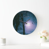 水の木の丸い（大きな）壁時計 ラージ壁時計 (ホーム)