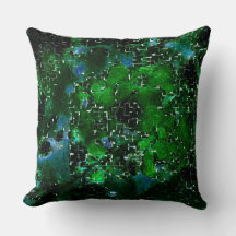 水の植物ラグーンの夜の写真の欠陥モザイク