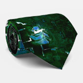 水の植物ラグーンの夜の写真の欠陥モザイク ネクタイ (ロール)