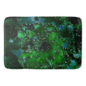 水の植物ラグーンの夜の写真の欠陥モザイク バスマット (正面)