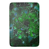 水の植物ラグーンの夜の写真の欠陥モザイク バスマット (正面縦)