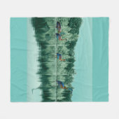 水の歌 フリースブランケット (正面(横))