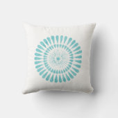 水の水彩画1の水の日が差すことの白の枕 クッション (裏面)