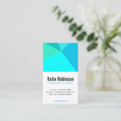 水の水晶最小主義のモダンな名刺 名刺 (スタンド正面)