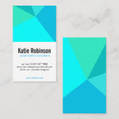 水の水晶最小主義のモダンな名刺 名刺 (正面/裏面)