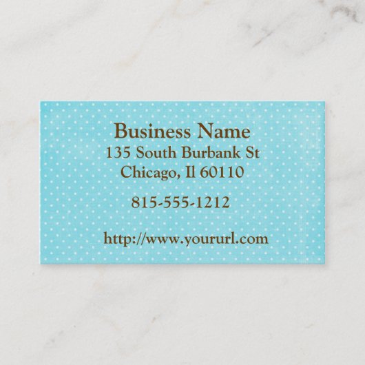 水の水玉模様 名刺 (正面)