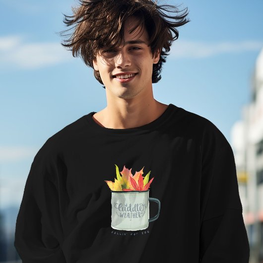 水の水色紅葉秋 スウェットシャツ