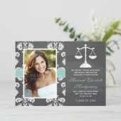 水の法律学校の黒板の卒業の発表 招待状 (スタンド正面)