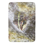 水の泡とカエルの卵に浸るカエル バスマット (正面縦)