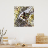 水の泡とカエルの卵に浸るカエル ポスター (キッチン)