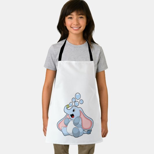 水の泡を持つ象 エプロン (インサイチュ)