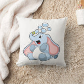 水の泡を持つ象 クッション (ブランケット)