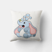 水の泡を持つ象 クッション (裏面)