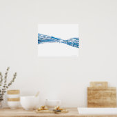 水の波と泡 ポスター (キッチン)