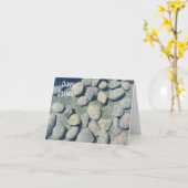 水の波紋 カード (黄色い花)