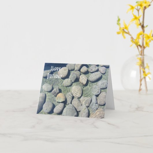 水の波紋 カード (黄色い花)