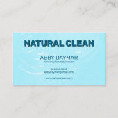 水の波紋 ハウスクリーニング・清掃サービス 名刺 (正面)