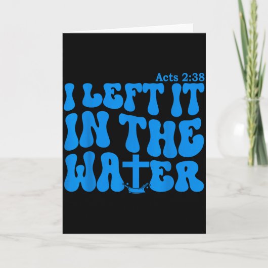 水の洗礼 使徒行伝2_38 キリスト教徒 カード (正面)