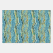 水の流れ，波，水中，川 ラッピングペーパーシート (正面)