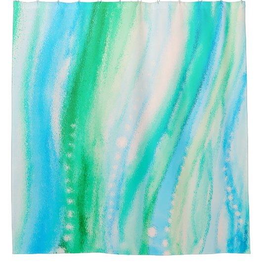 水の海のアルコールイン絵画クス シャワーカーテン (正面)