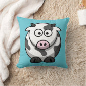 水の漫画牛 クッション (ブランケット)