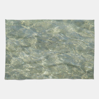 水の灰色の金色の色合い キッチンタオル