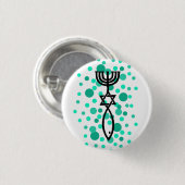 水の点とのメシア的な記号 缶バッジ (正面&裏面)