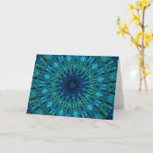 水の爆発の万華鏡のように千変万化するパターン カード (黄色い花)