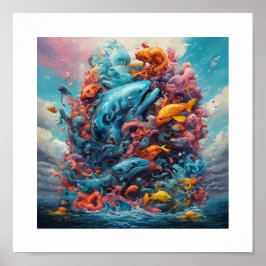 水の生き物を造る神 ポスター