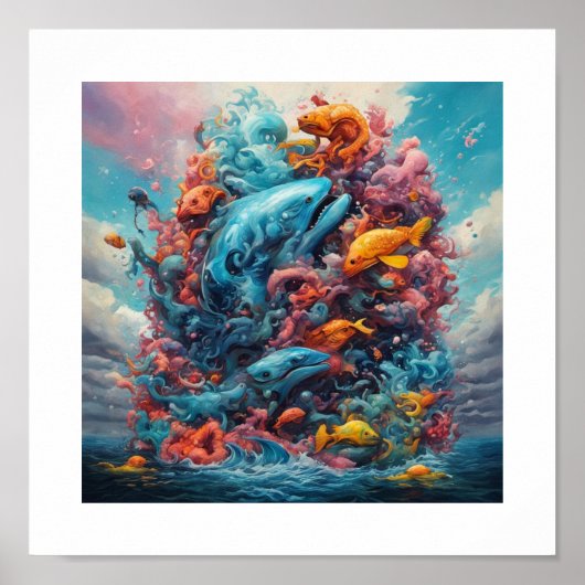 水の生き物を造る神 ポスター (正面)