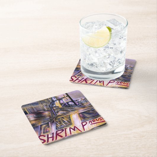 水の生まれ謎 スクエアペーパーコースター (インサイチュ)