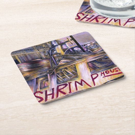 水の生まれ謎 スクエアペーパーコースター (アングル)