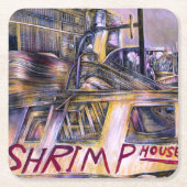 水の生まれ謎 スクエアペーパーコースター (正面)