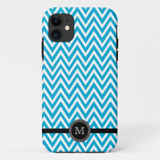 水の白いシェブロンのモノグラムのiphone 5の箱 Case-Mate iPhoneケース (裏面)