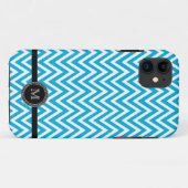 水の白いシェブロンのモノグラムのiphone 5の箱 Case-Mate iPhoneケース (裏面(横))