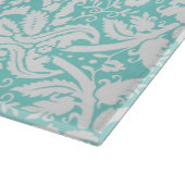 水の白いダマスク織の名前をカスタムするのまな板 カッティングボード (角)