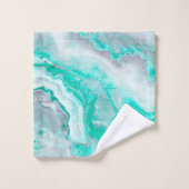 水の白い宝石用原石の瑪瑙の鉱物の水晶 バスタオルセット (ウォッシュタオル)