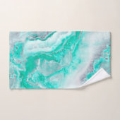 水の白い宝石用原石の瑪瑙の鉱物の水晶 バスタオルセット (ハンドタオル)