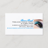 水の目のメーキャップアーティストの化粧品 名刺 (裏面)
