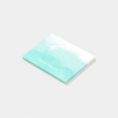 水の真新しい緑の水彩画のブラシは個人的なでます ポストイット (アングル)