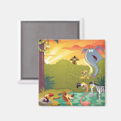 水の穴で日が暮れる マグネット (正面/裏面)