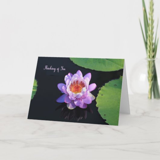 水の空白のユリのノートカード カード (正面)