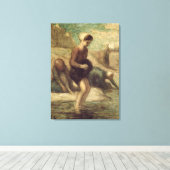 水の端で、c.1849-53 キャンバスプリント (インサイチュ (ウッドフロア))