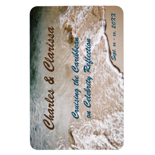 水の端のステートルーパーソナライズされたムドアマーカー マグネット (縦)