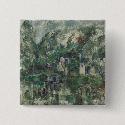 水の端のポールセザンヌ|、c. 1890年(油o 缶バッジ (正面)