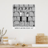 水の節約の漫画9470 ポスター (キッチン)