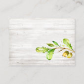 水の素朴色のウッドランド動物おむつラッフル エンクロージャーカード (裏面)