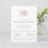 水の素朴色のテーブル設定リハーサルディナー 案内状 (スタンド正面)