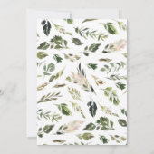 水の素朴色のテーブル設定リハーサルディナー 案内状 (裏面)